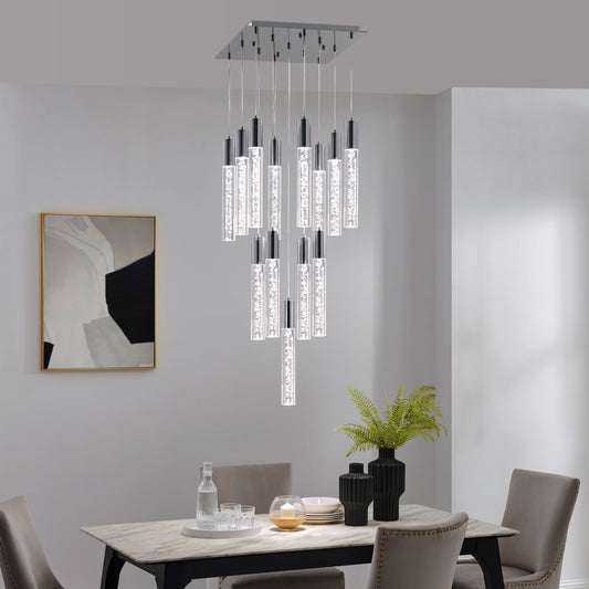 Sparkling Night Cylinder Chandelier 13 Light