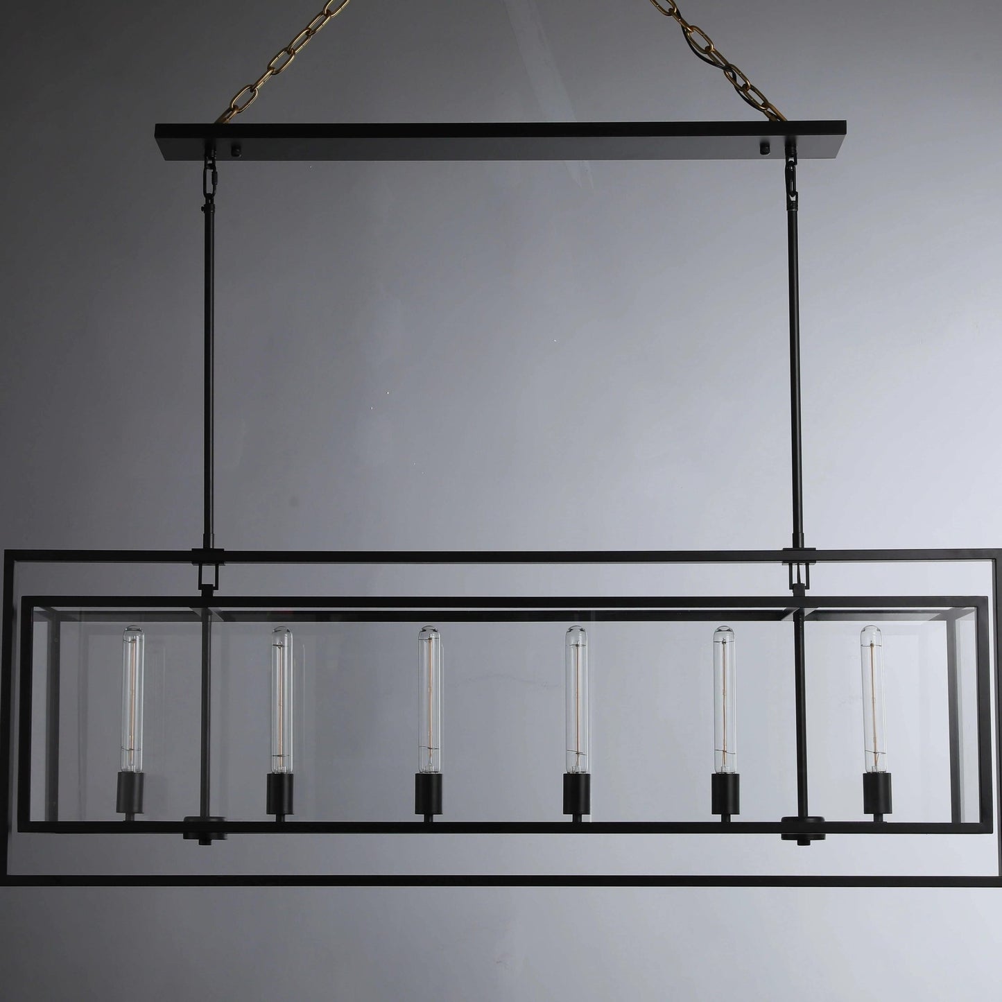 54 Inch Glass Rectangular Chandelier - Beckman - GILDLAMPS