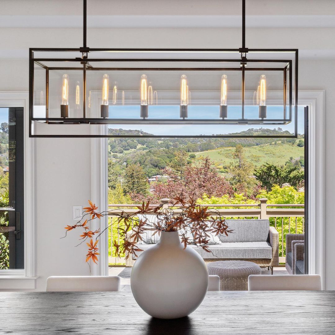 54 Inch Glass Rectangular Chandelier - Beckman - GILDLAMPS
