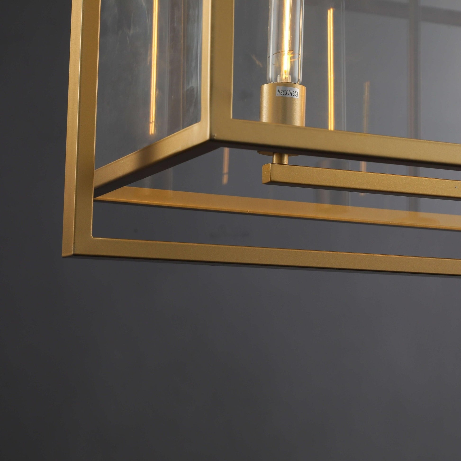 54 Inch Glass Rectangular Chandelier - Beckman - GILDLAMPS