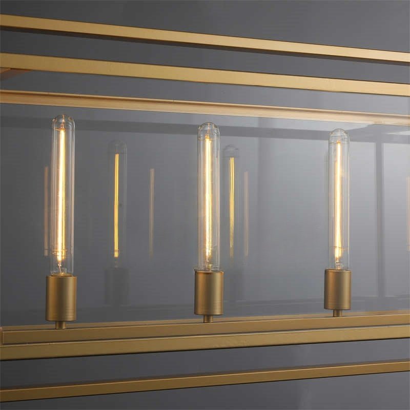 54 Inch Glass Rectangular Chandelier - Beckman - GILDLAMPS