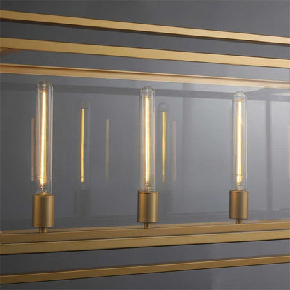 54 Inch Glass Rectangular Chandelier - Beckman - GILDLAMPS