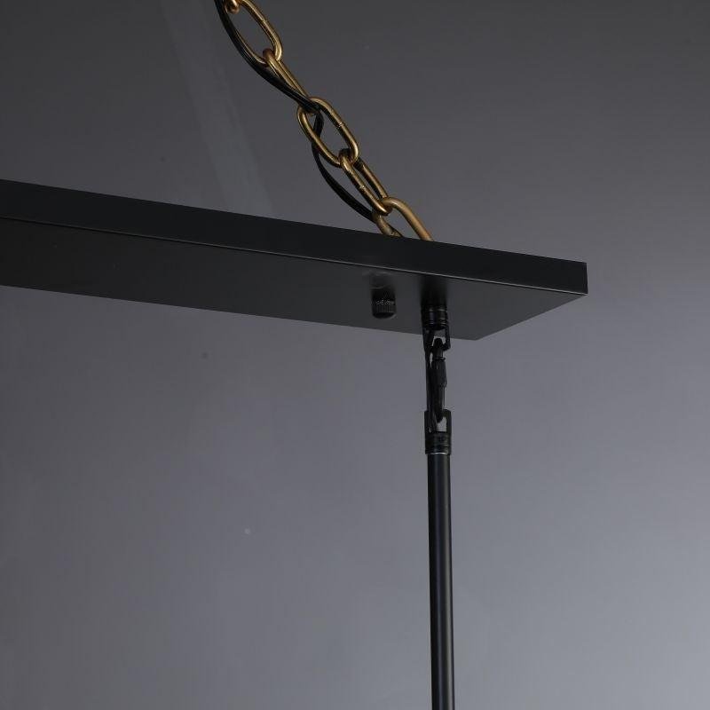 54 Inch Glass Rectangular Chandelier - Beckman - GILDLAMPS