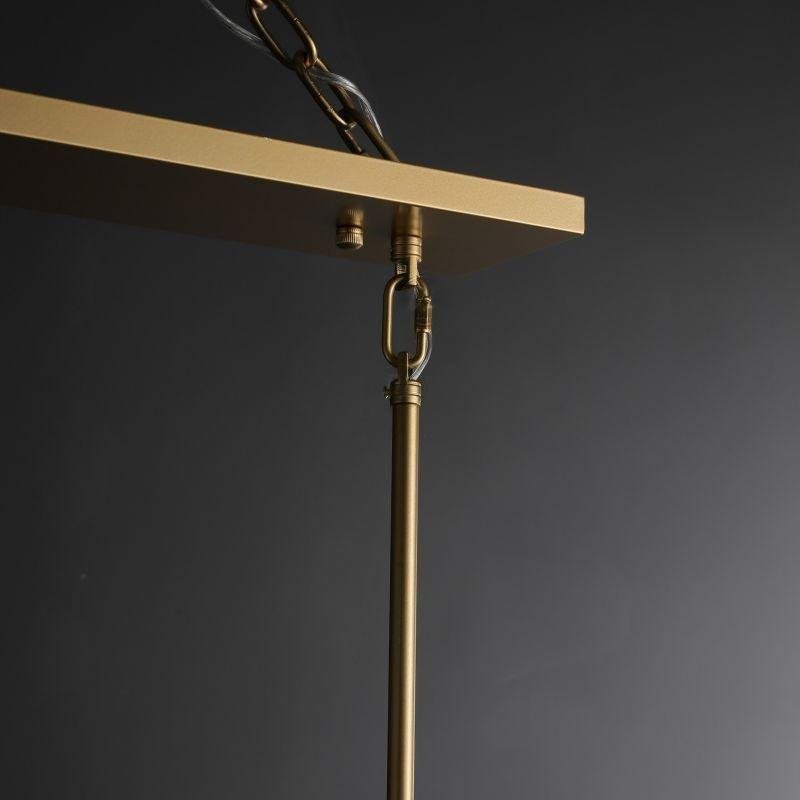 54 Inch Glass Rectangular Chandelier - Beckman - GILDLAMPS