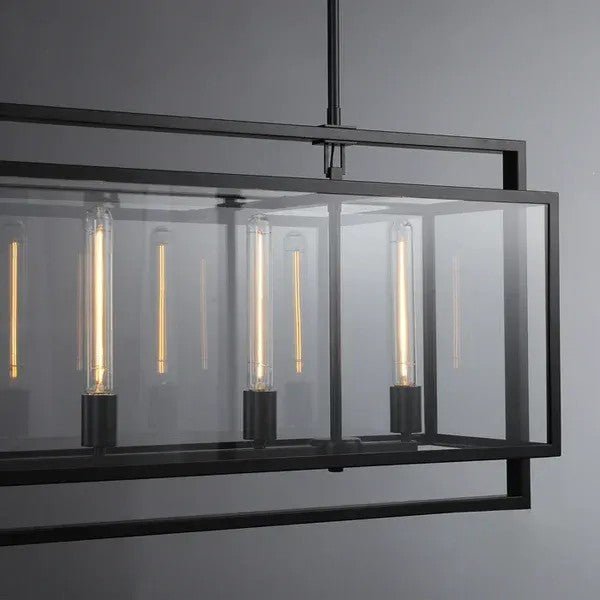 54 Inch Glass Rectangular Chandelier - Beckman - GILDLAMPS