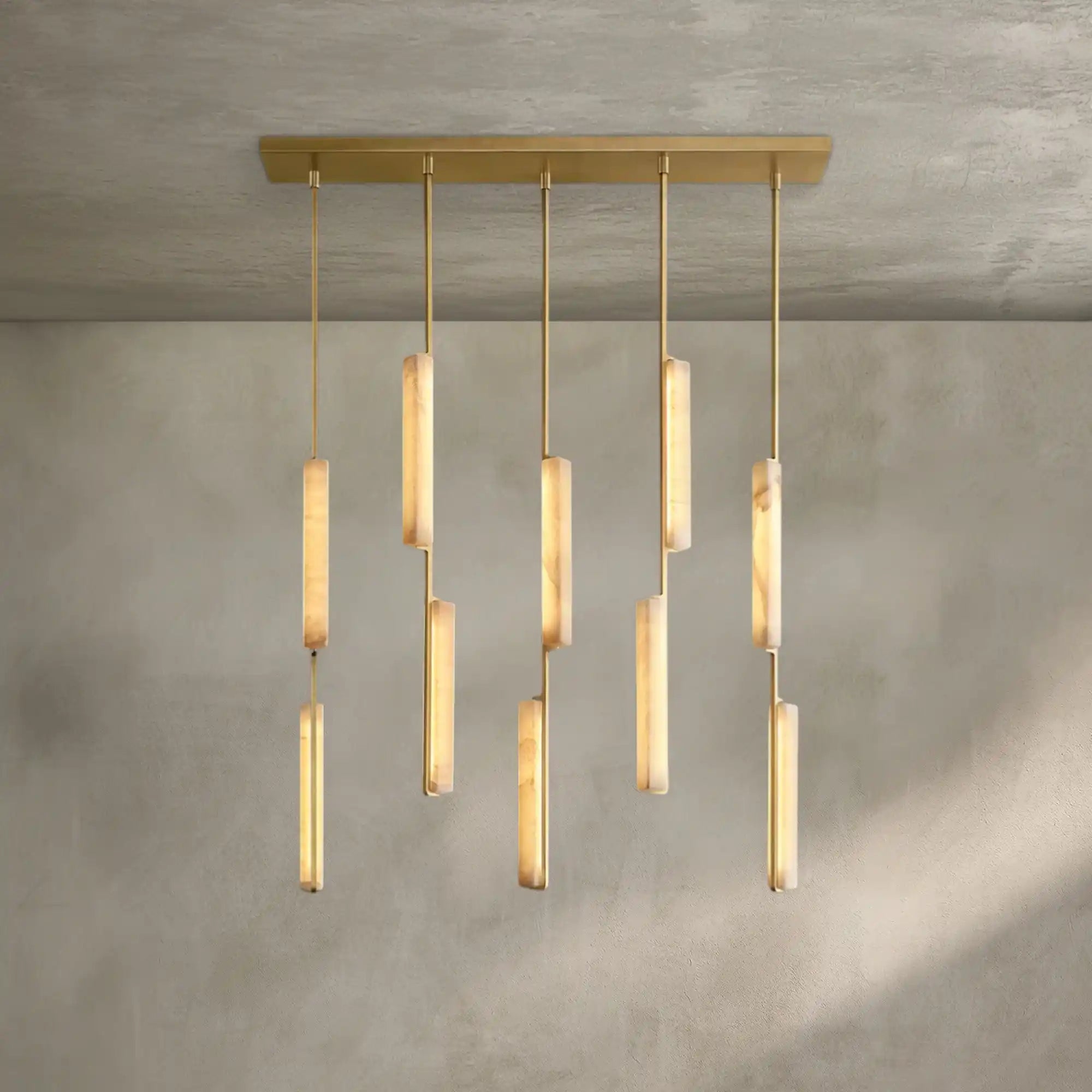 Auburn Alabaster Linear Chandelier 54''