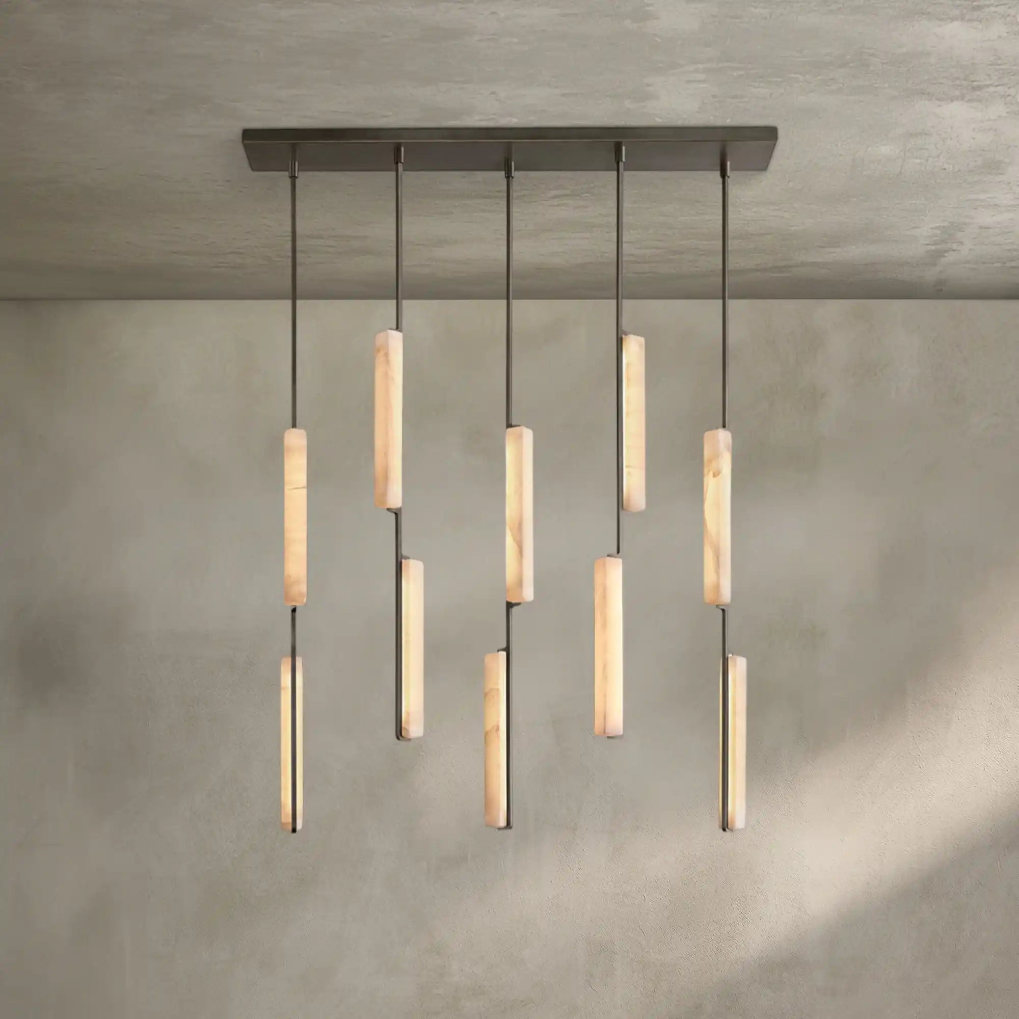 Auburn Alabaster Linear Chandelier 54''