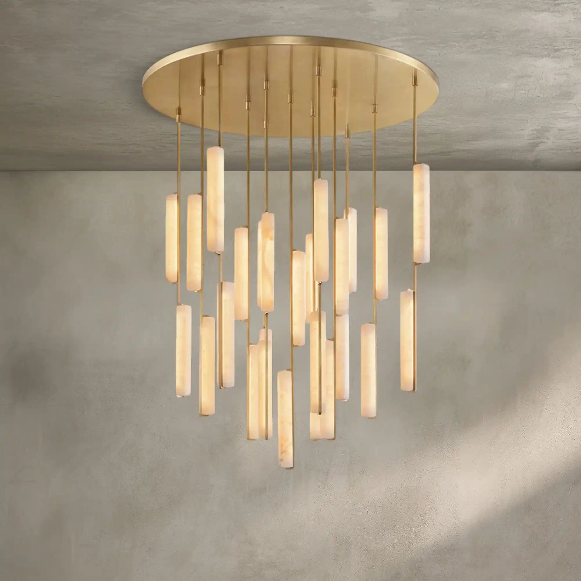 Auburn Alabaster Round Chandelier 24'' 40'' 56''