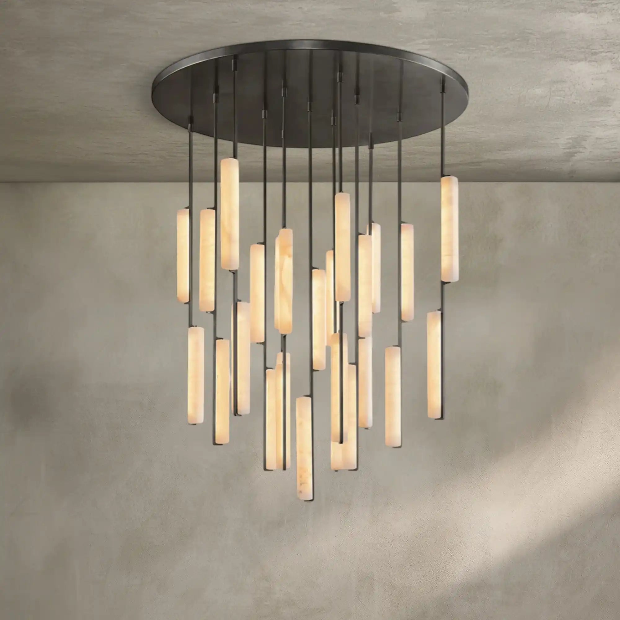 Auburn Alabaster Round Chandelier 24'' 40'' 56''