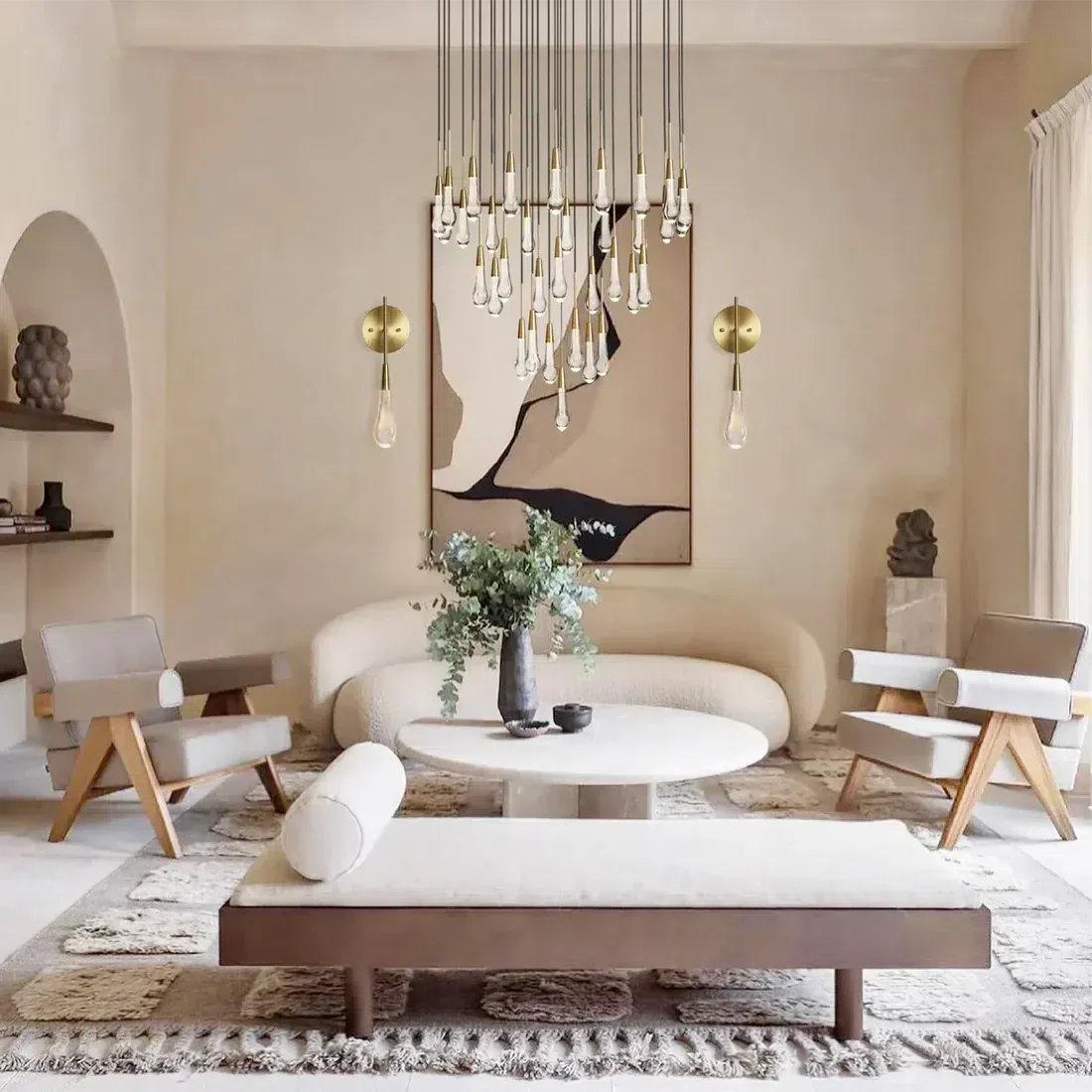 Soltaire Round Chandelier 17" 24" 36" 58"