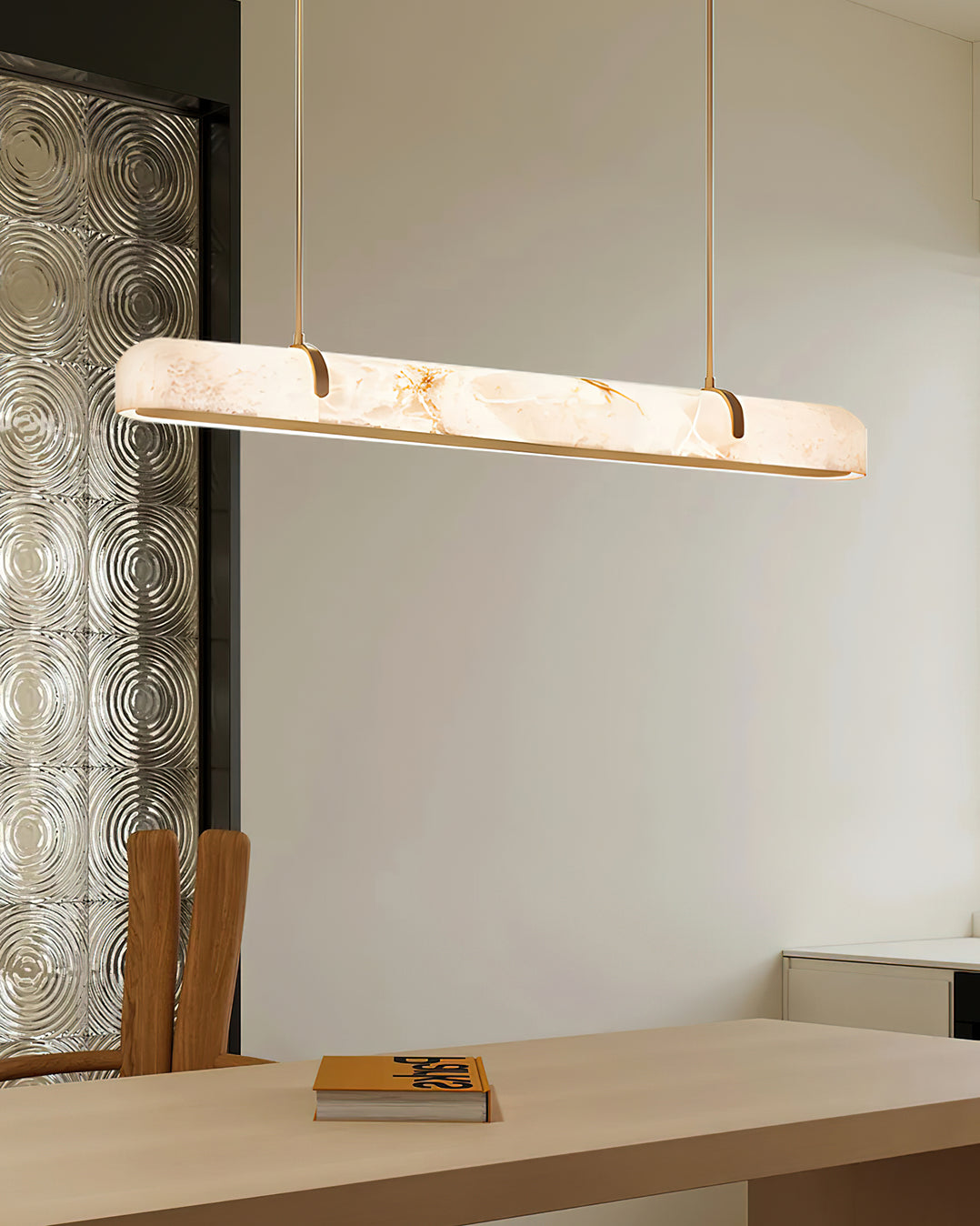 Alabaster Linear Chandelier