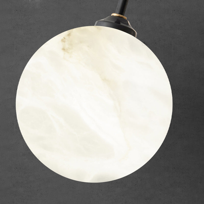 Nordic Postmodern Alabaster Arc Chandelier
