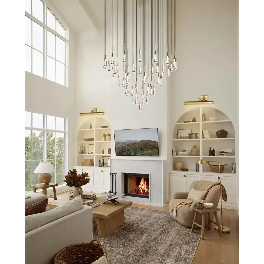 Soltaire Round Chandelier 17" 24" 36" 58"