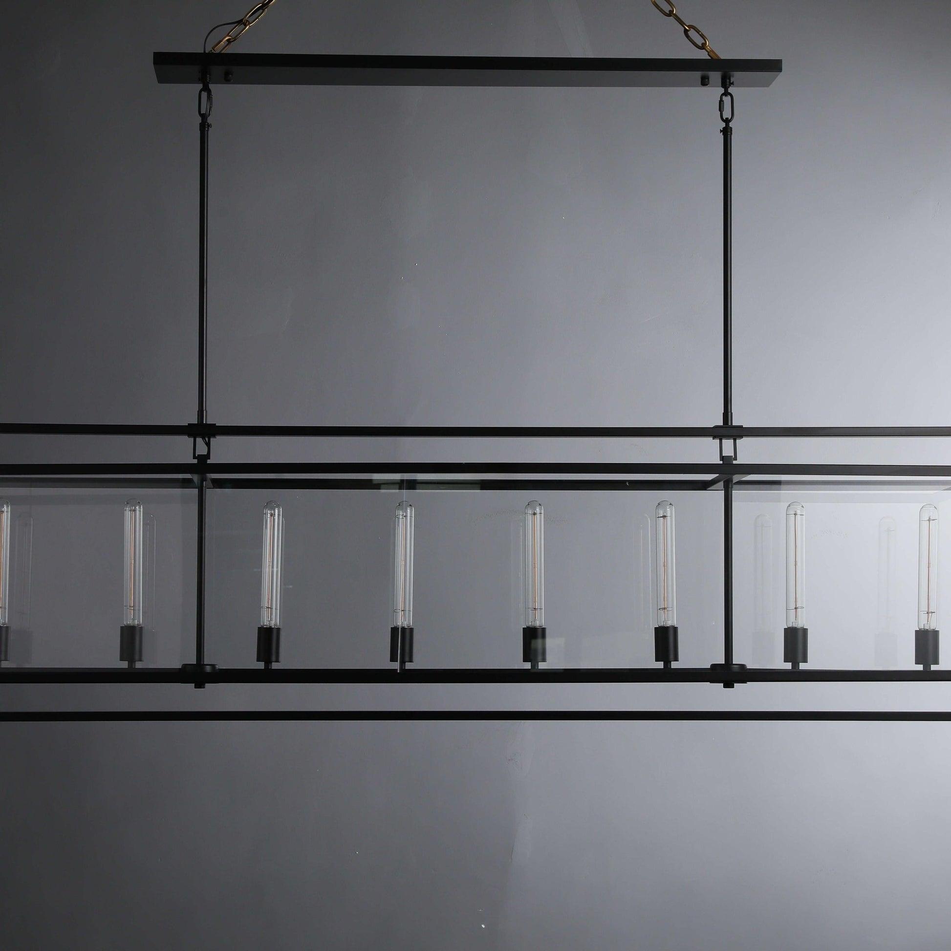 72 Inch Glass Rectangular Chandelier - Beckman - GILDLAMPS