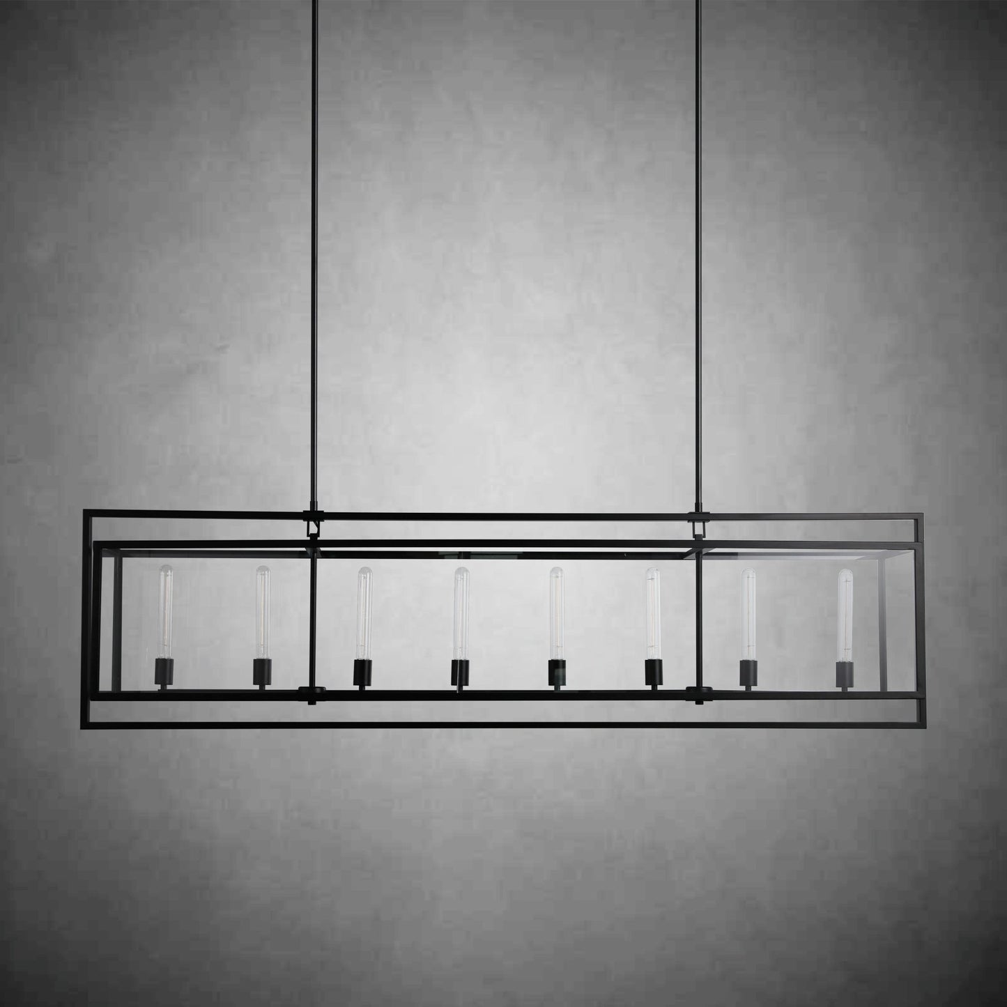 72 Inch Glass Rectangular Chandelier - Beckman - GILDLAMPS