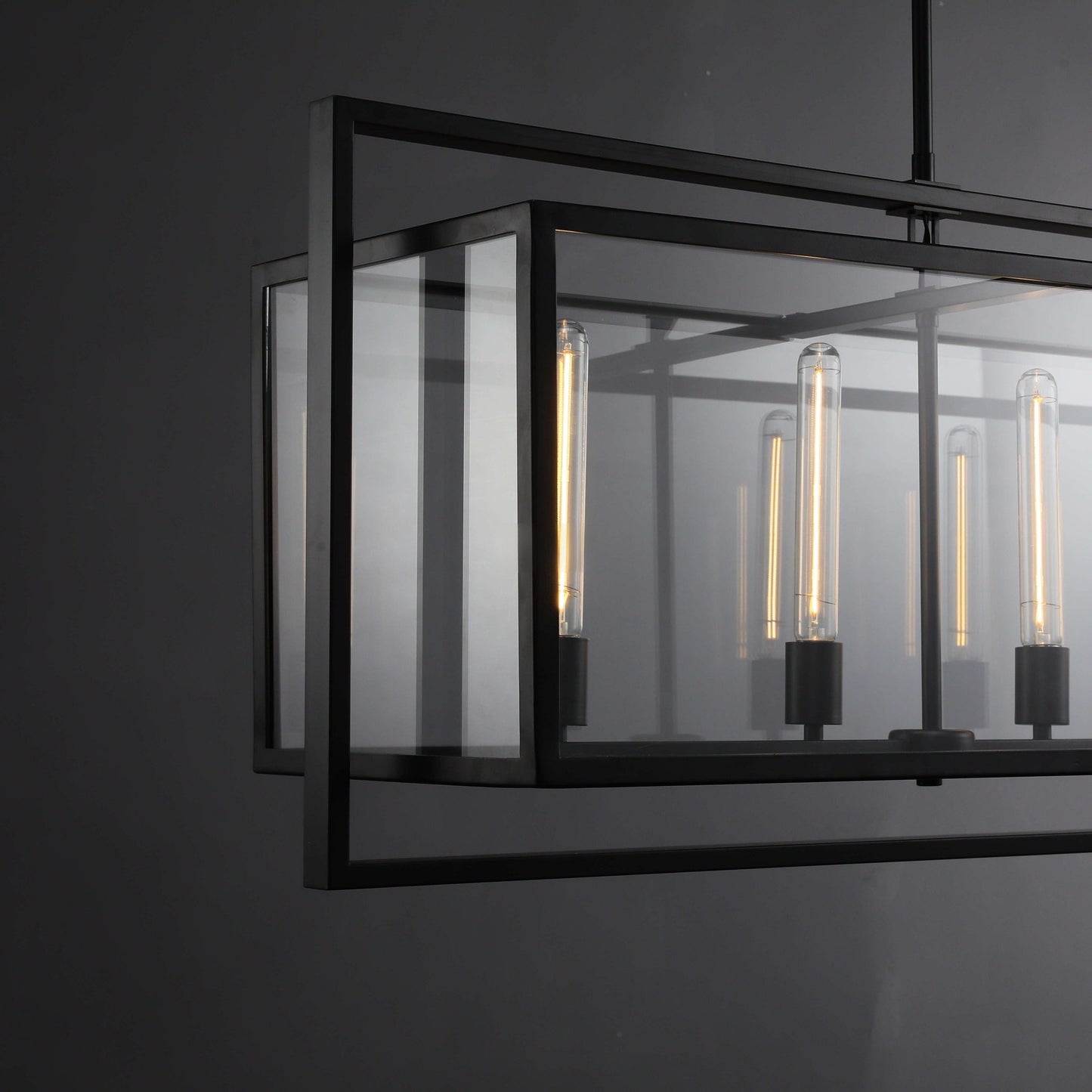 72 Inch Glass Rectangular Chandelier - Beckman - GILDLAMPS