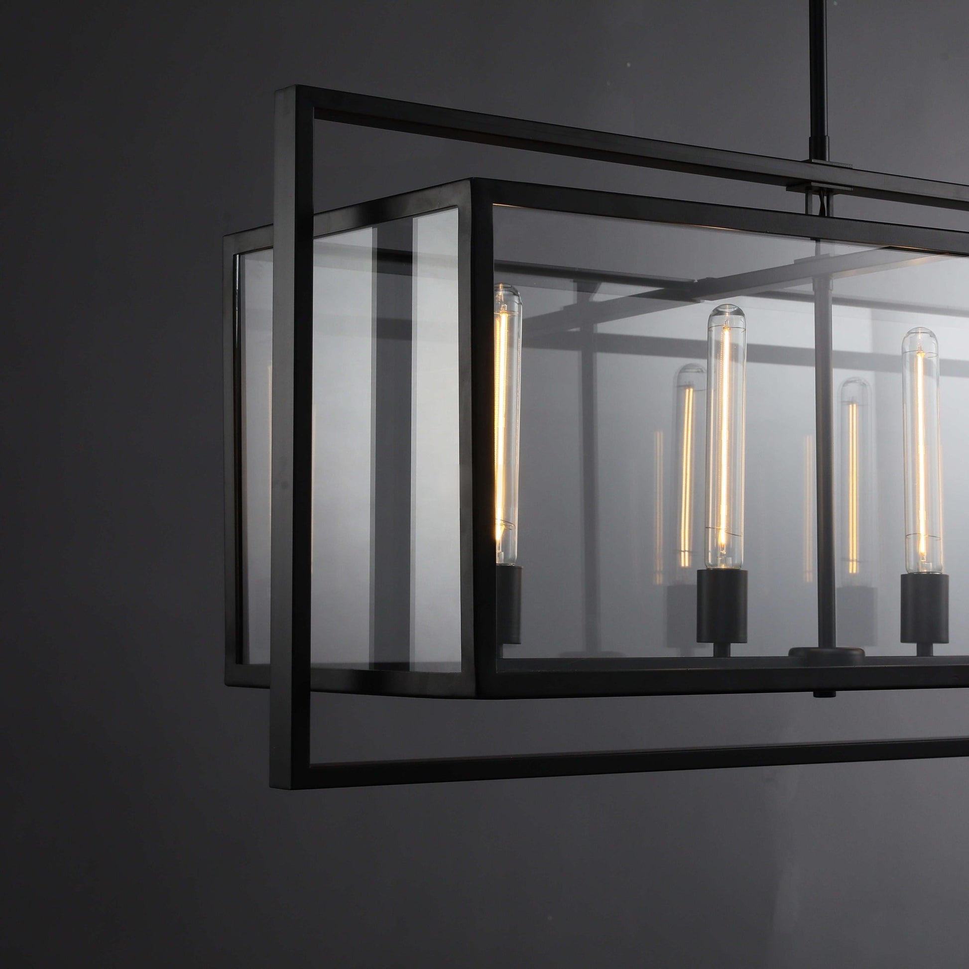 72 Inch Glass Rectangular Chandelier - Beckman - GILDLAMPS