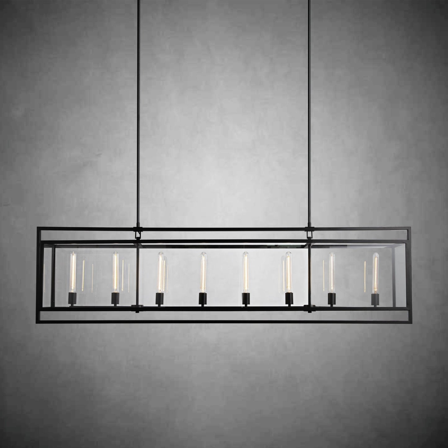 72 Inch Glass Rectangular Chandelier - Beckman - GILDLAMPS