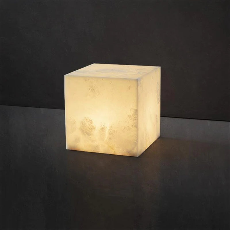 Vasilia Alabaster Cubic Pendant For Dining Table, Kitchen Island Pendant