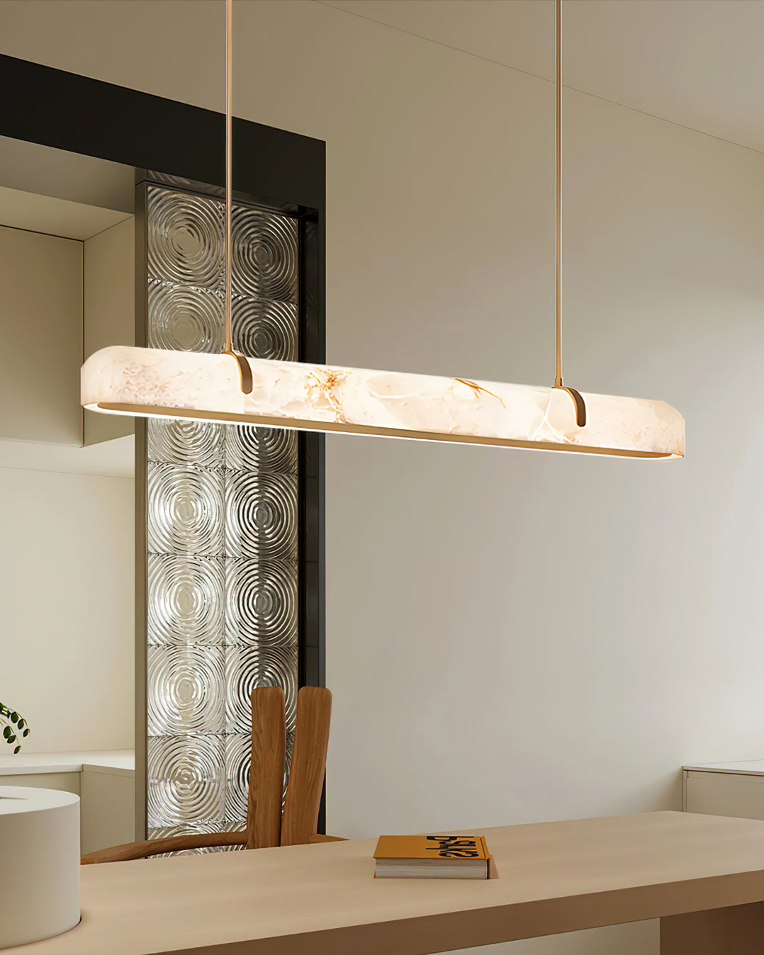 Alabaster Linear Chandelier