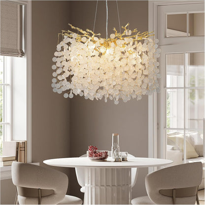 Gold Modern Tree Branch Crystal Chandelier 23.6 inch Round