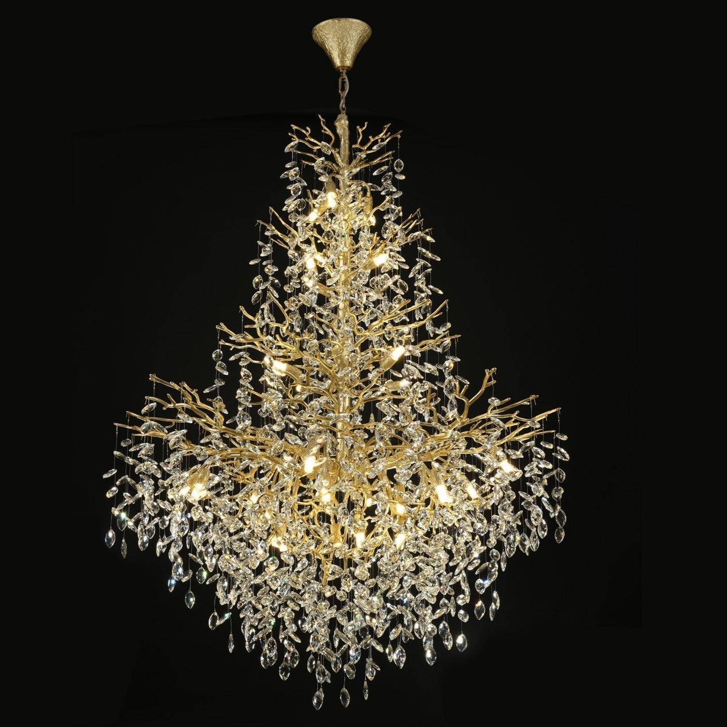 Solara Round Tree Branch Chandelier 47 inch