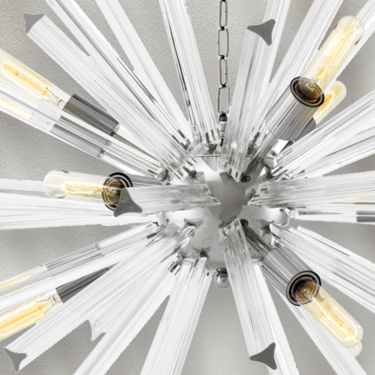 Modern Crystal Flush Mount Ceiling Light with Metal Base