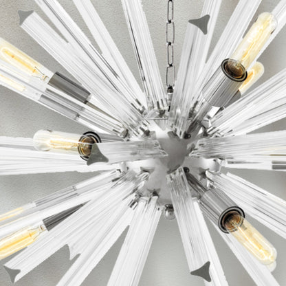 Modern Crystal Flush Mount Ceiling Light with Metal Base