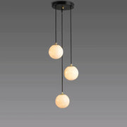Luminous Alabaster Wavy Chandelier