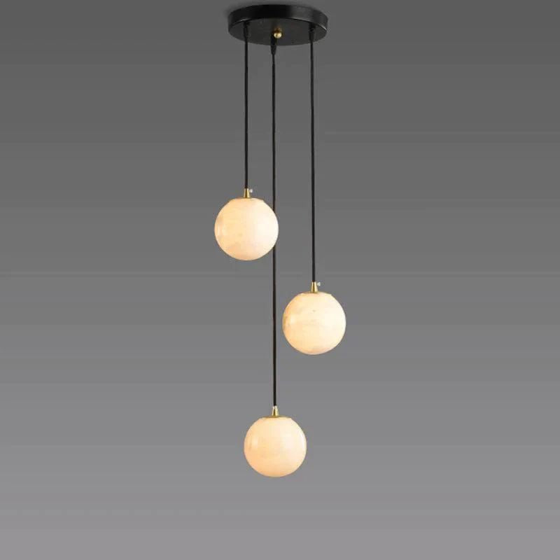 Luminous Alabaster Wavy Chandelier