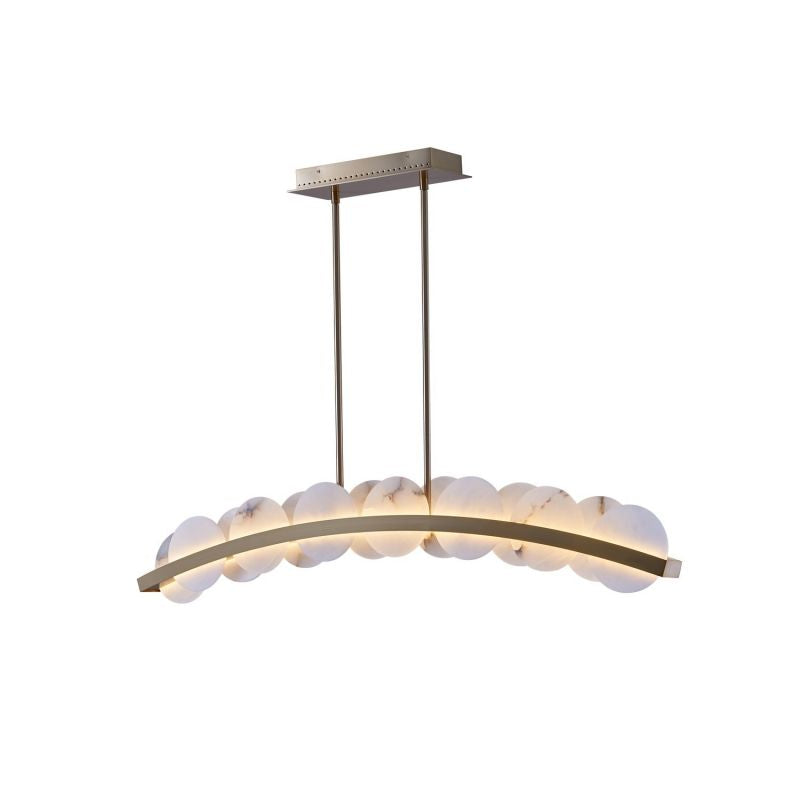 Snowflake Alabaster Linear Chandelier