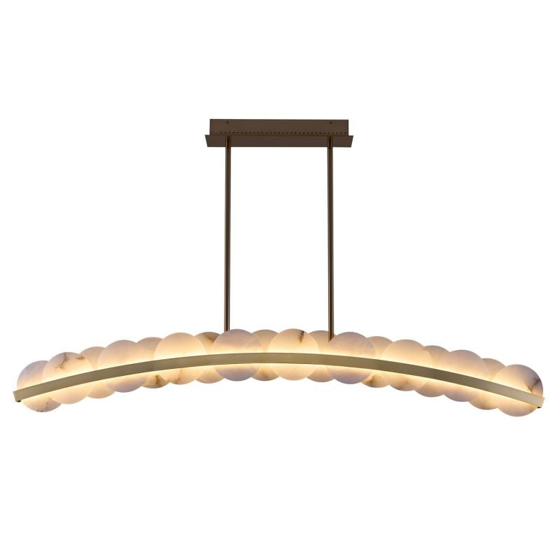 Horizon Alabaster Linear Chandelier 60"