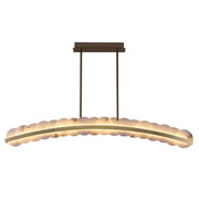 Horizon Alabaster Linear Chandelier 60"