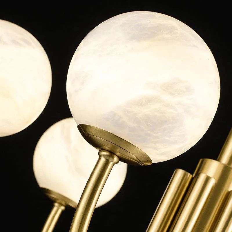 Celestial Alabaster Brass Chandelier