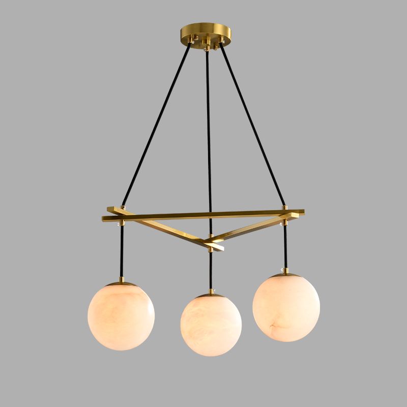 Lumina Alabaster Modern Round Chandelier