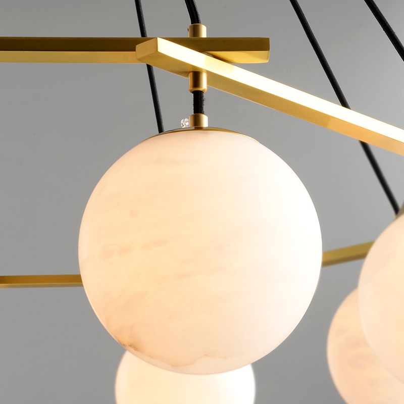 Lumina Alabaster Modern Round Chandelier