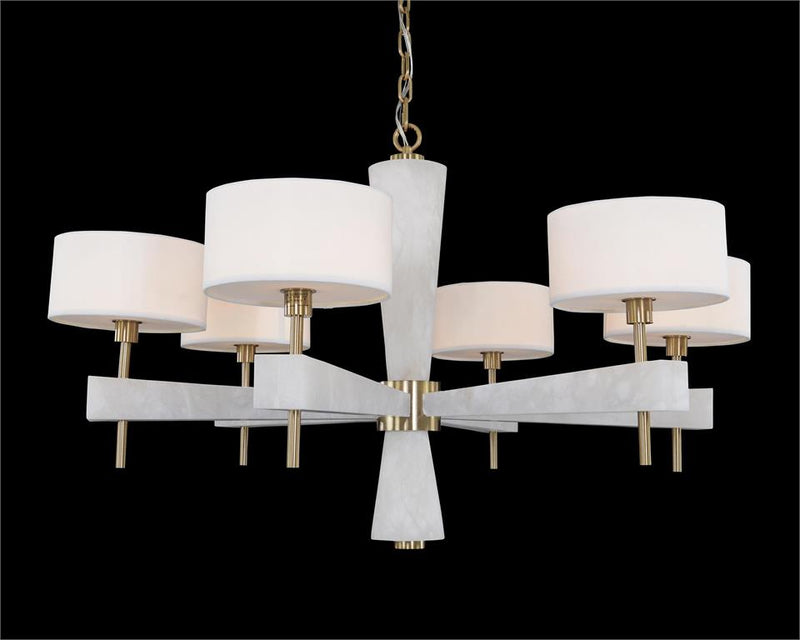 Alabaster Radiance Six-Light Round Chandelier