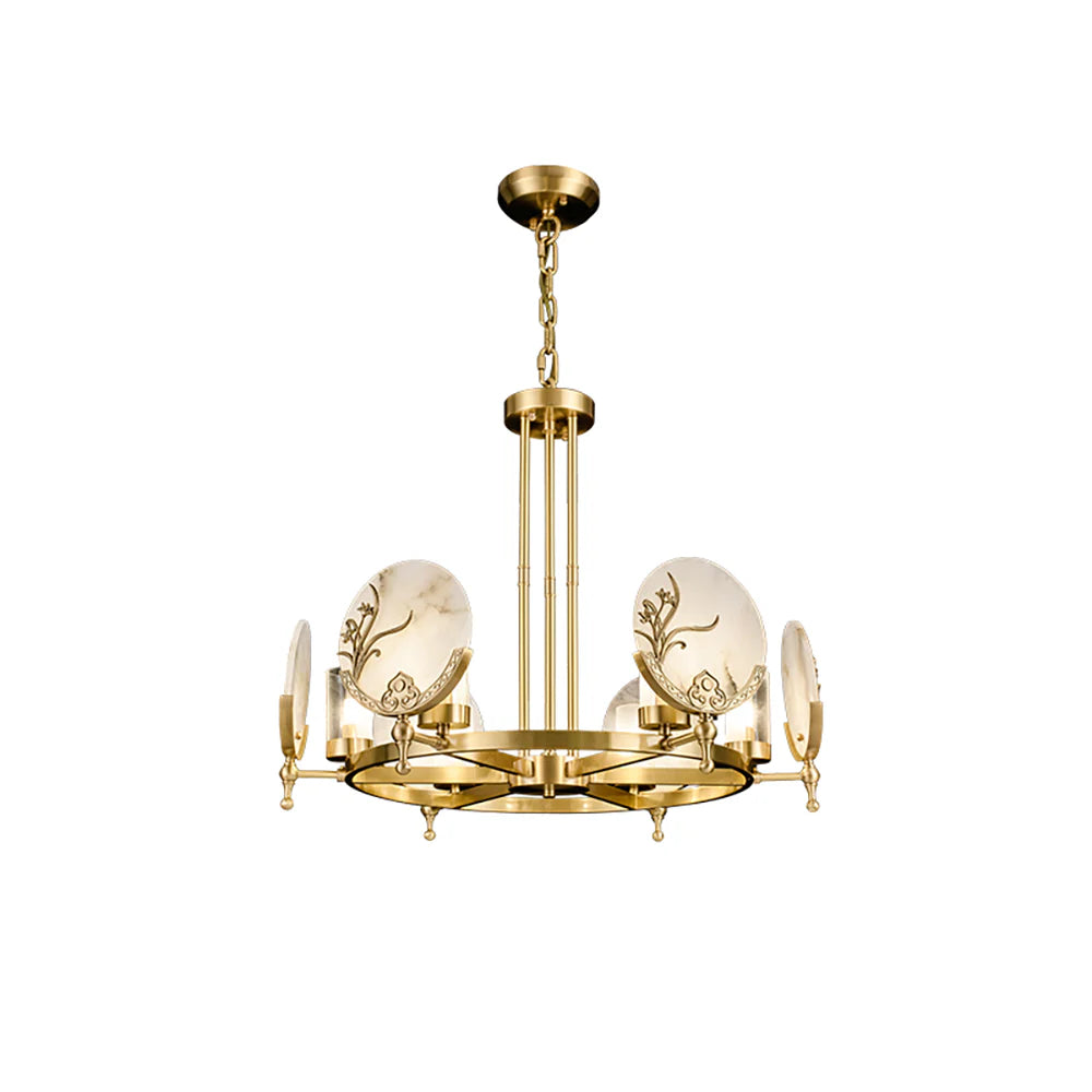 Luxury Marble Amalthea Copper Chandelier