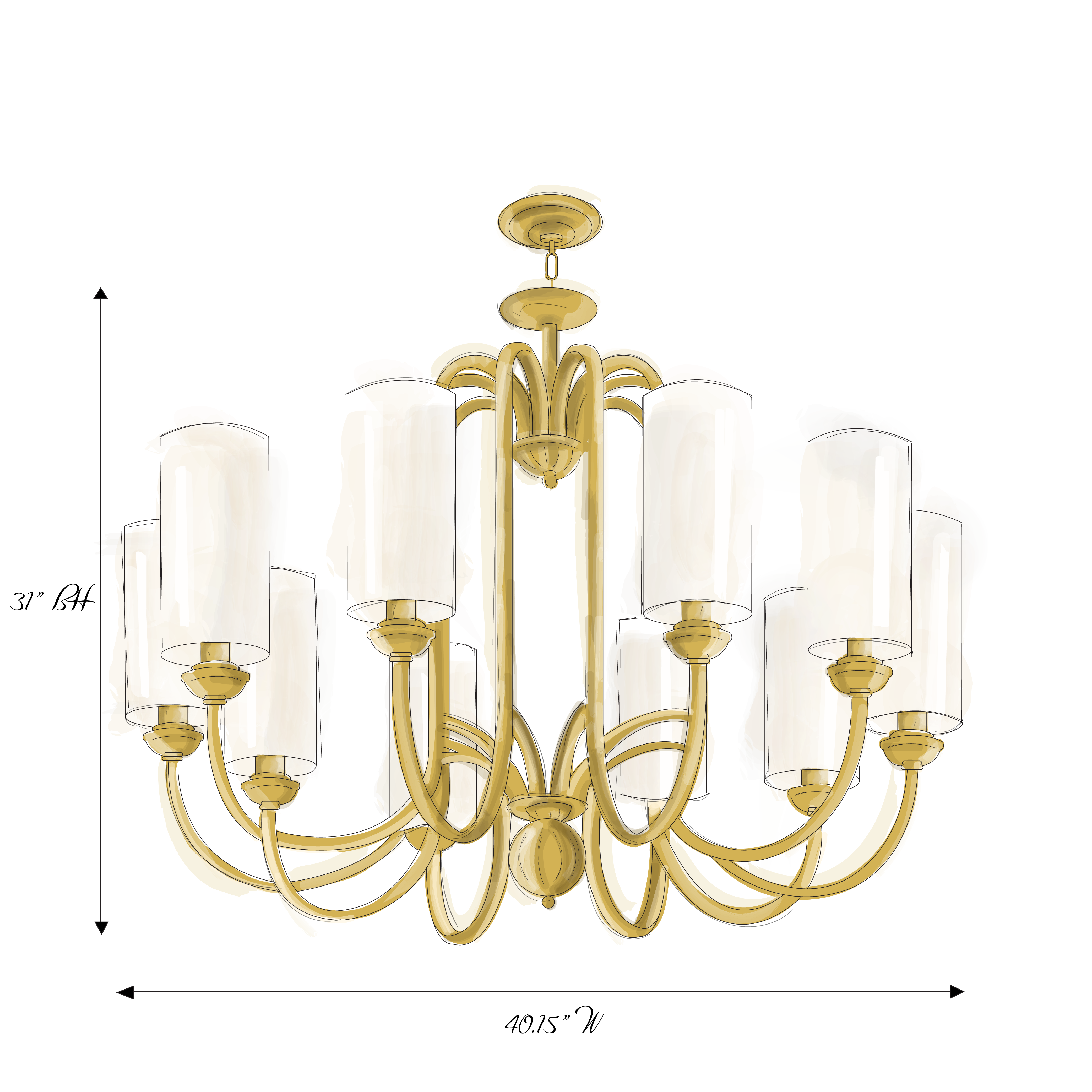 Regal Radiance 10-Light Chandelier