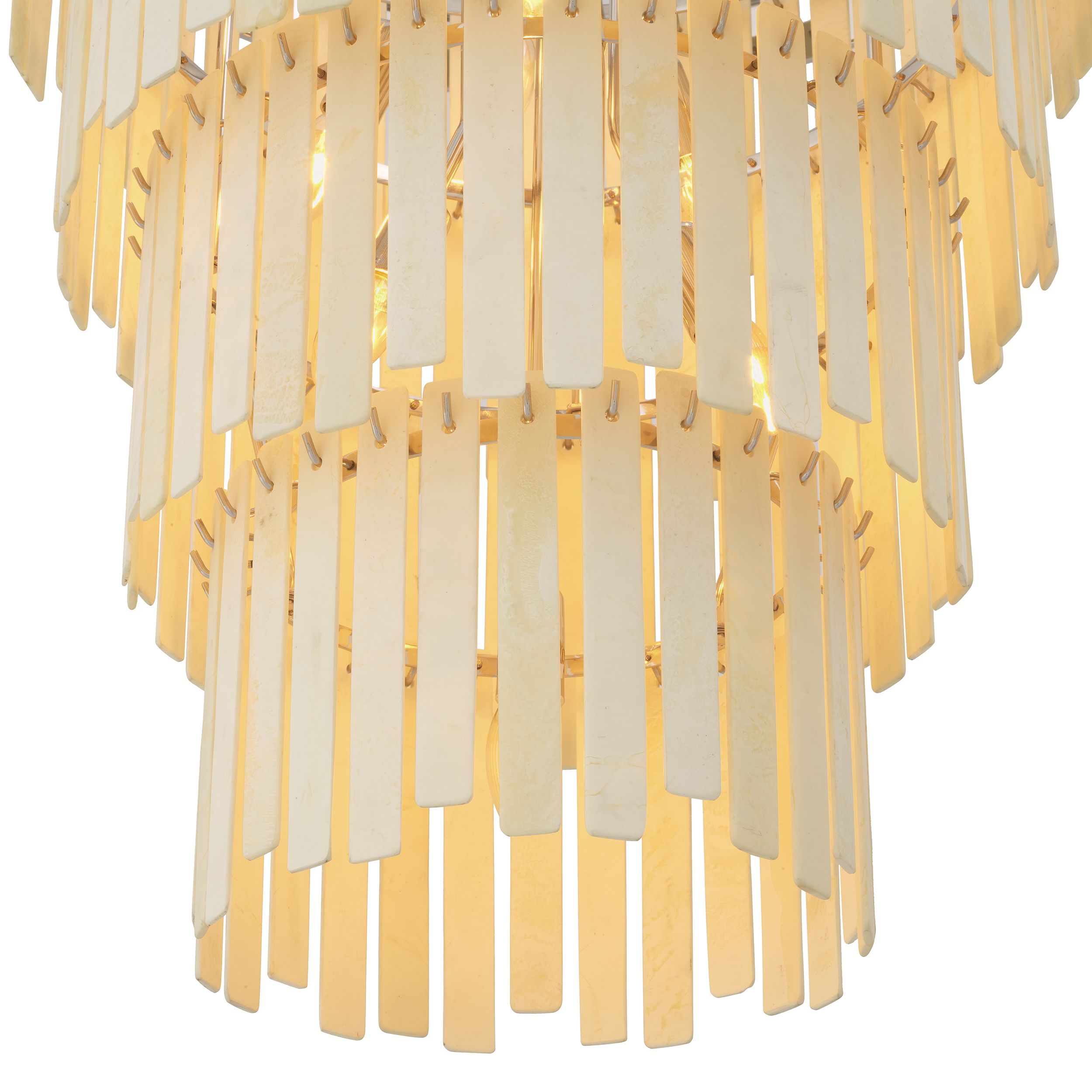 Hardy Tiered Faux Bone Chandelier