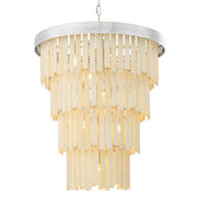 Hardy Tiered Faux Bone Chandelier