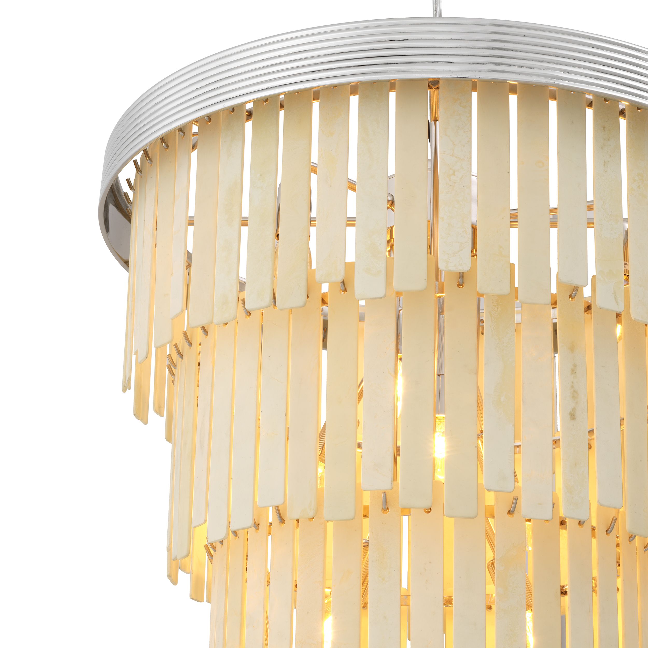 Hardy Tiered Faux Bone Chandelier