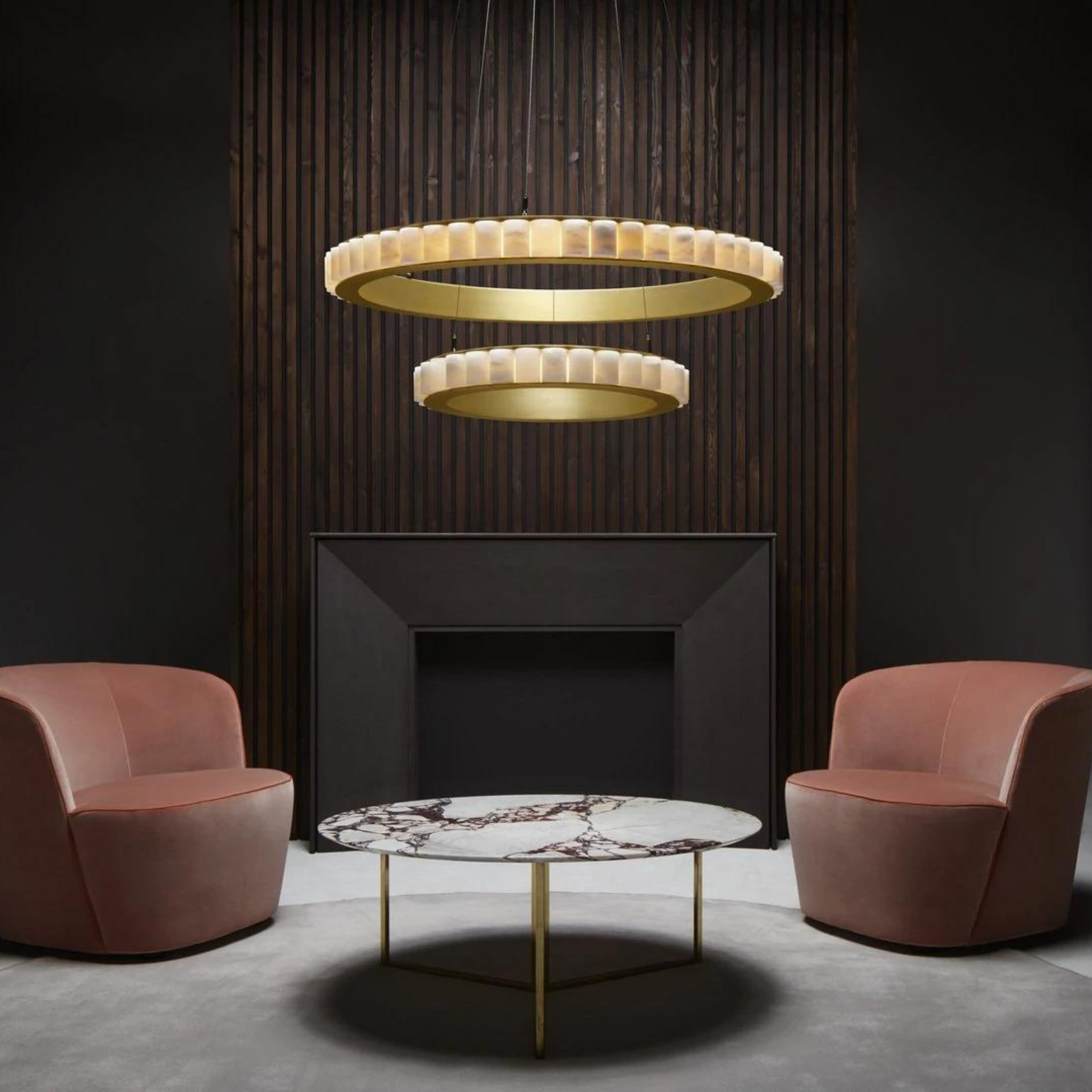 Alabaster Aura Modern Chandelier