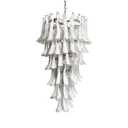 Petals Spiral Murano Transparent Chandelier