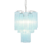 Blue Murano Glass Tube Chandelier