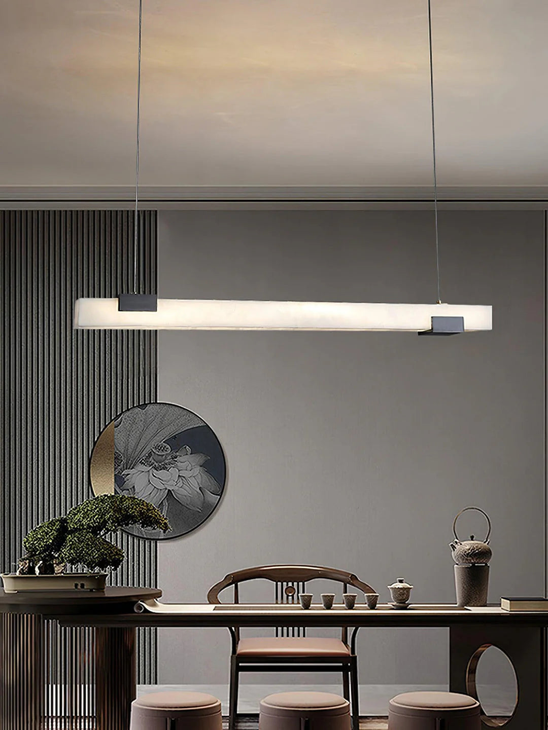 Alabaster Cary Black Pendant Light