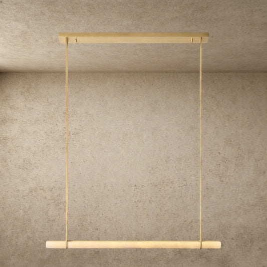 Audubon Alabaster Single Bar Linear Chandelier