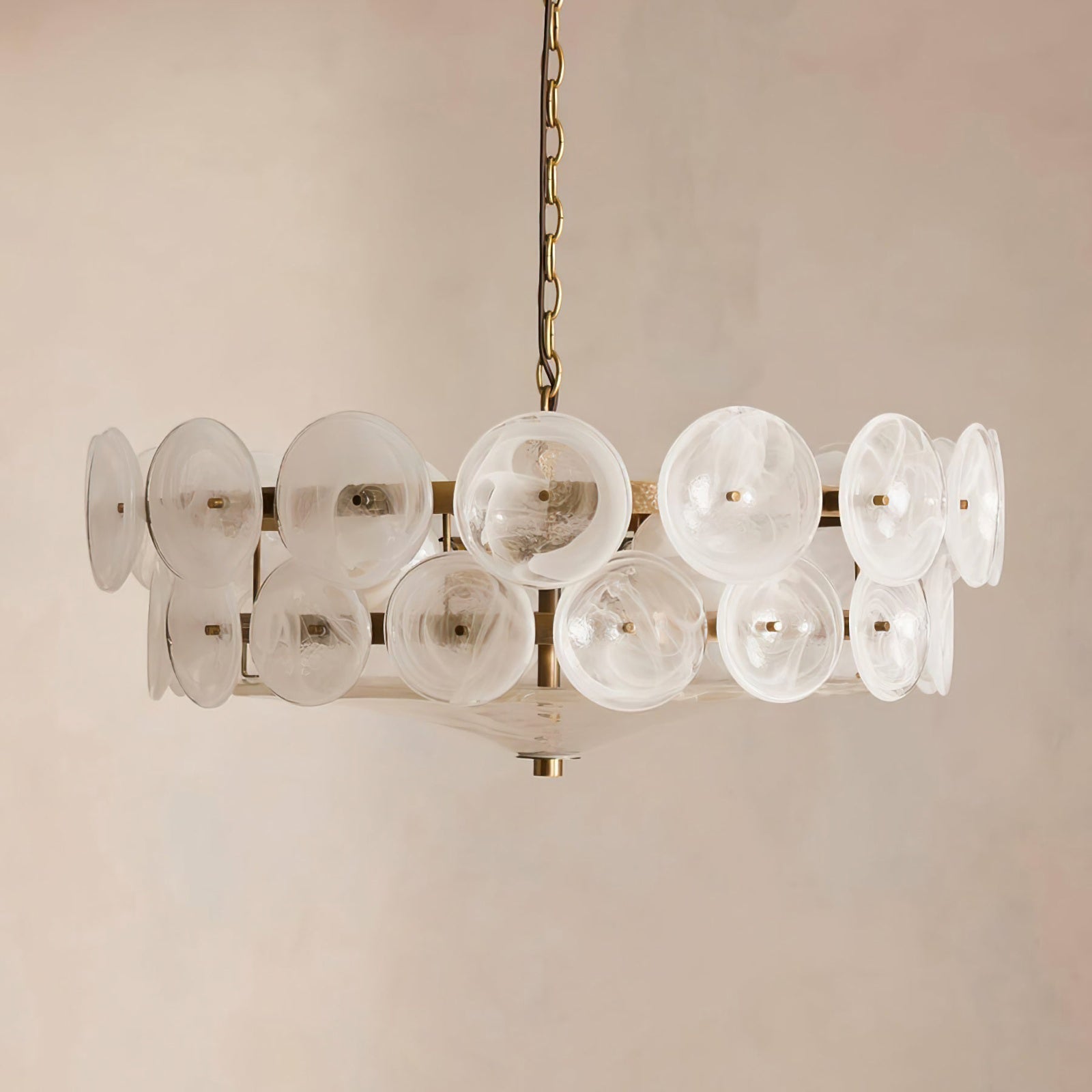 Solaris Disc Murano Glass Chandelier