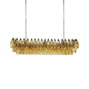 Elegant Amber Murano Poliedri Chandelier