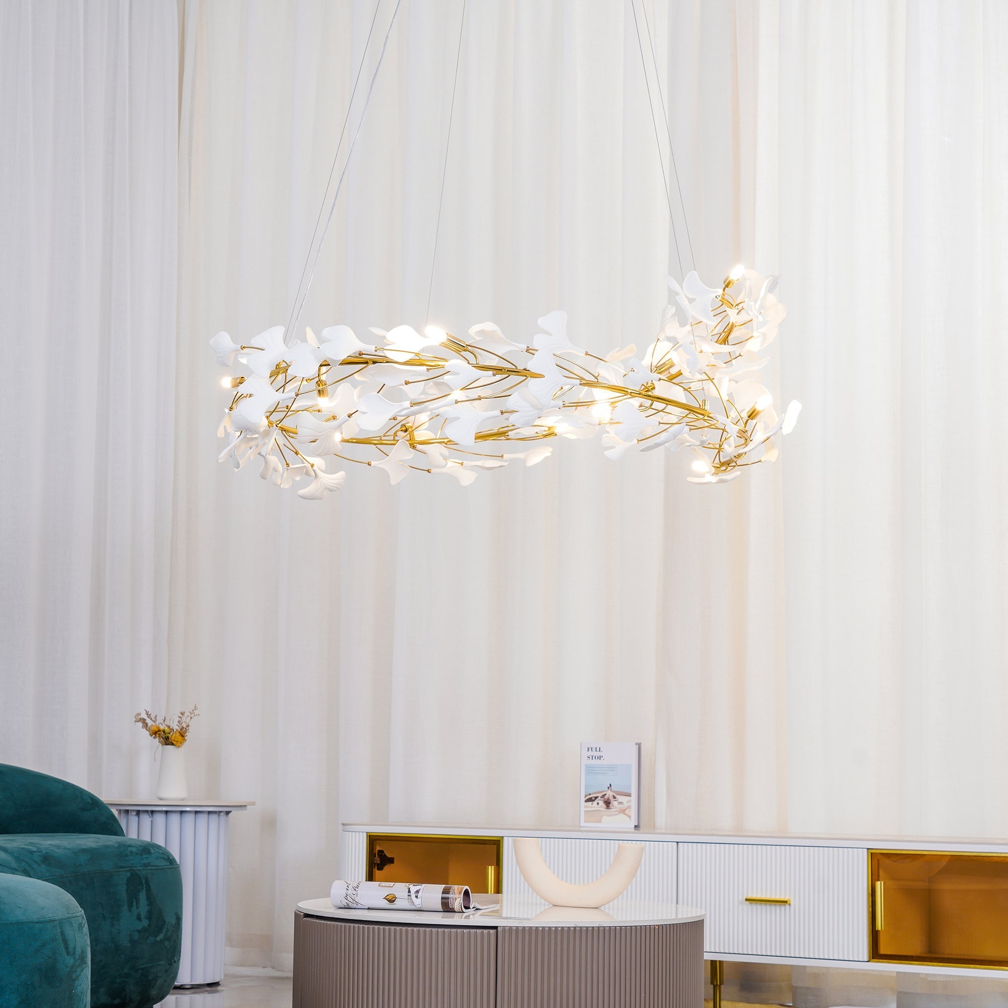 Gingko Ceramic Chandelier U